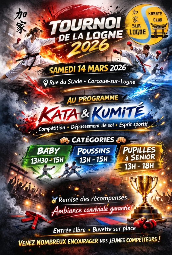 Tournoi de la Logne, le samedi 14 mars 2026