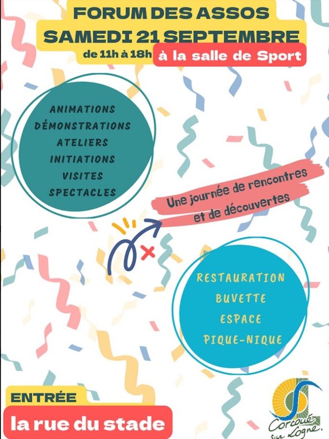 Forum des Associations, Samedi 21 septembre 2024